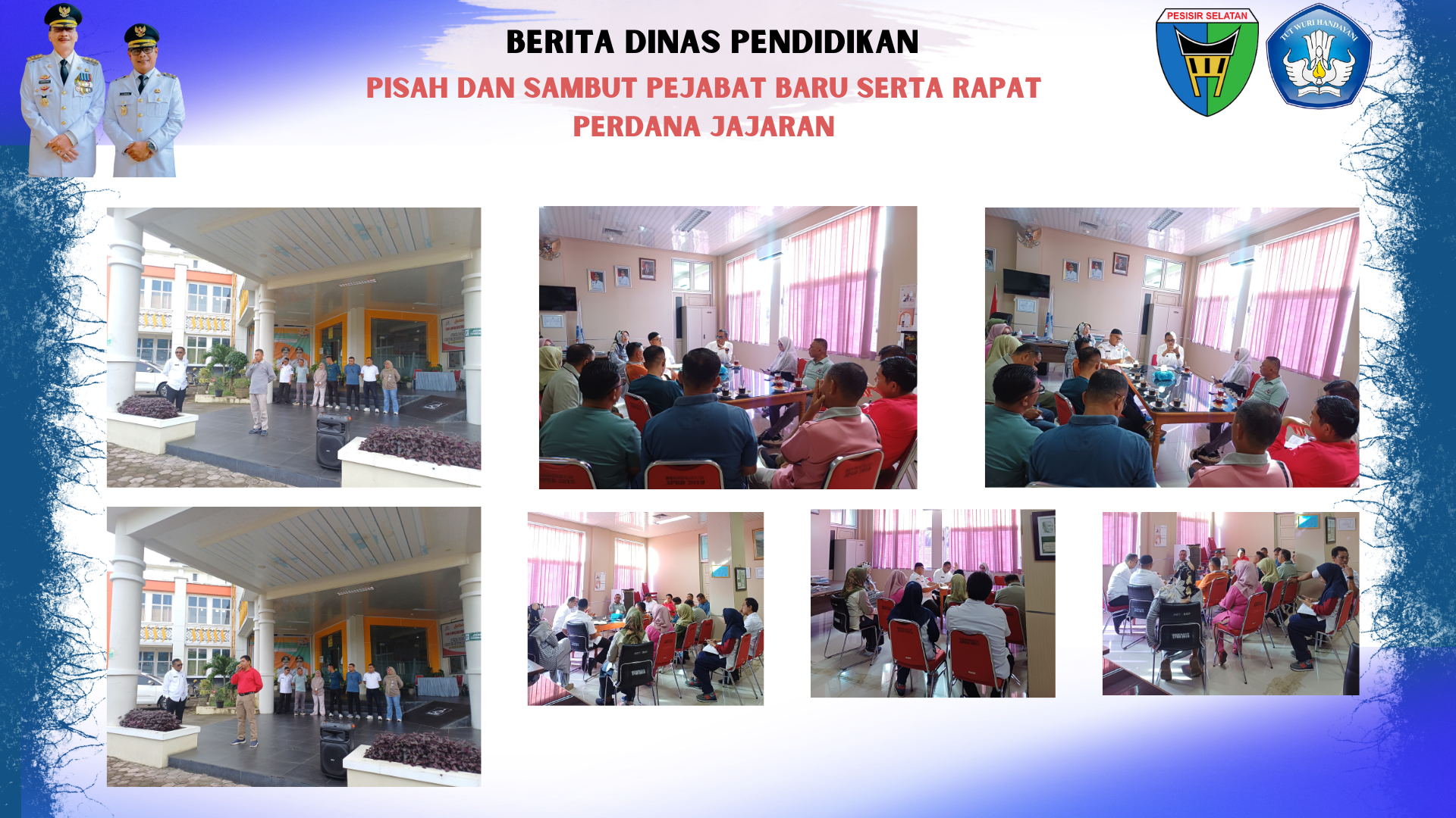 Dinas Pendidikan Kabupaten Pesisir Selatan Pisah dan Sambut Pejabat Baru serta Rapat Perdana Jajaran