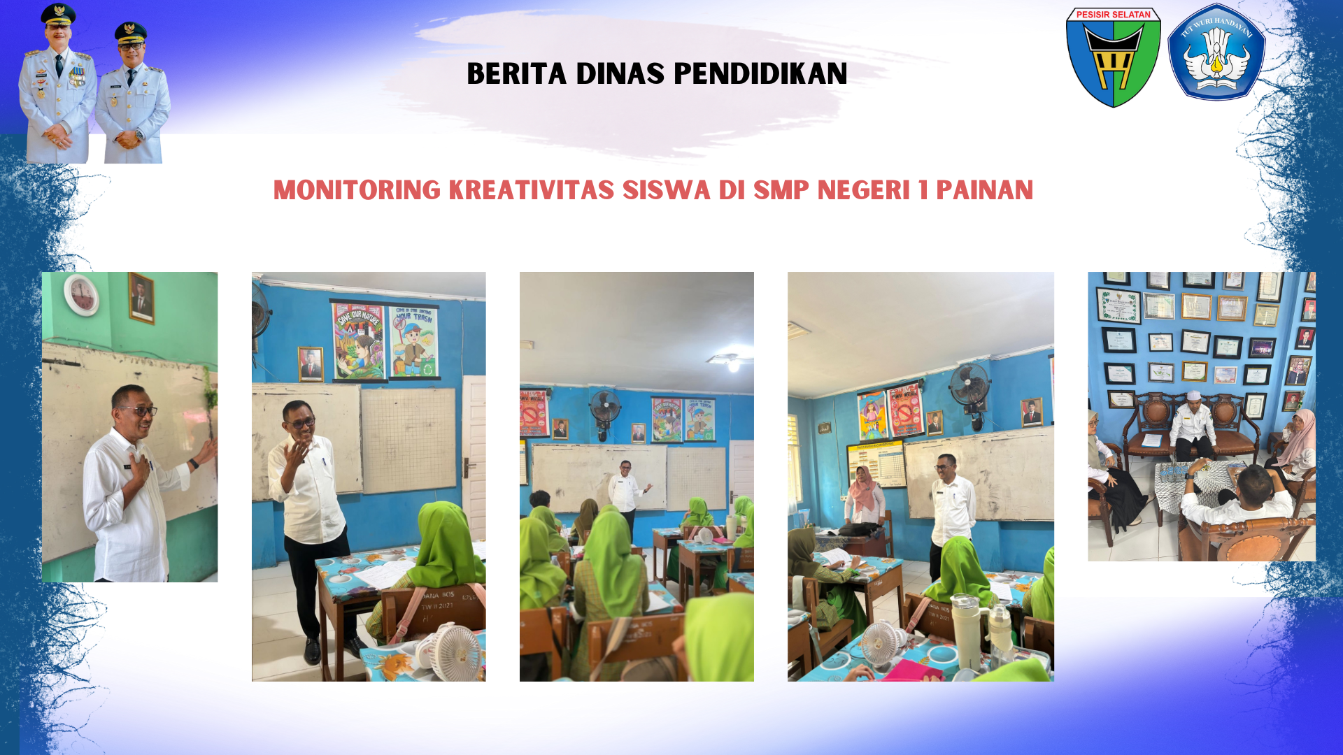 Dinas Pendidikan Kabupaten Pesisir Selatan Laksanakan Monitoring Kreativitas Siswa