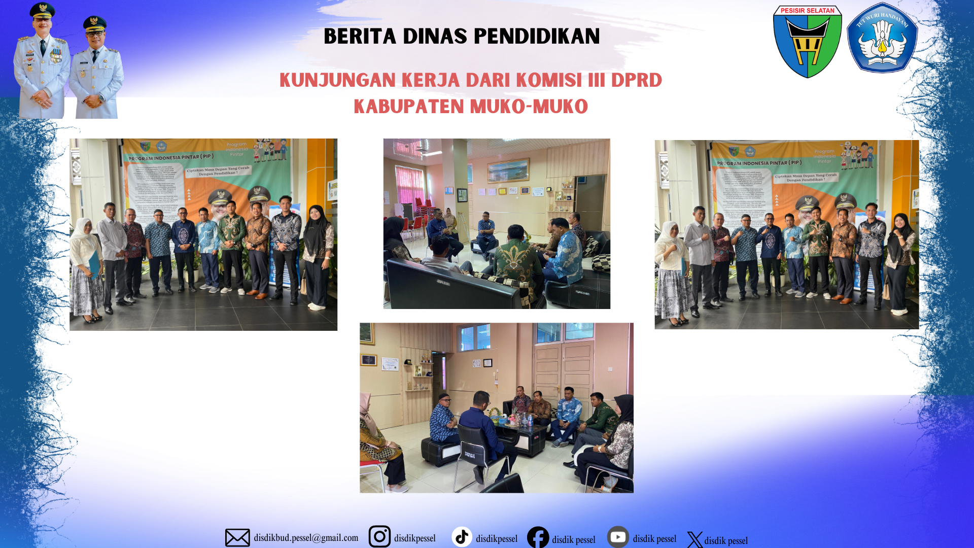 Dinas Pendidikan Kabupaten Pesisir Selatan Terima Kunjungan Kerja Komisi III DPRD Kabupaten Mukomuko