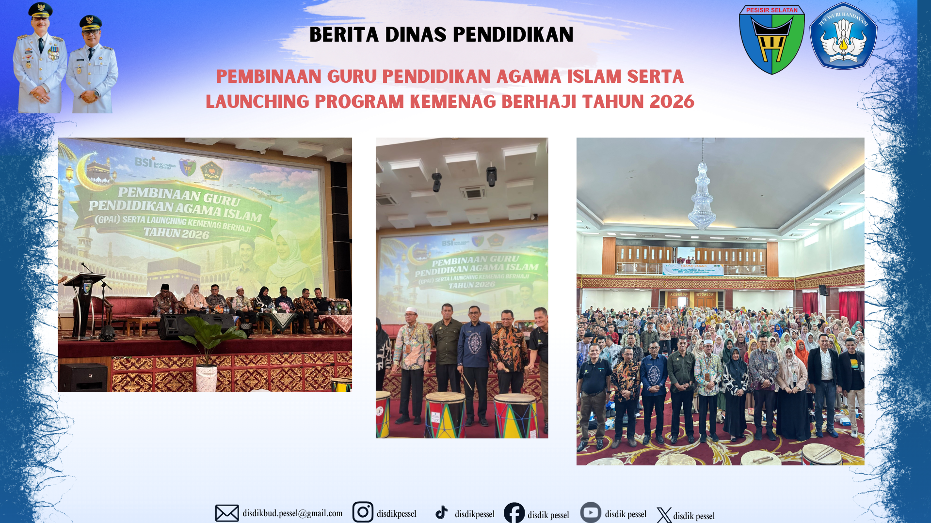 Kepala Dinas Pendidikan Kabupaten Pesisir Selatan Menghadiri Launching kemenag berhaji 2026