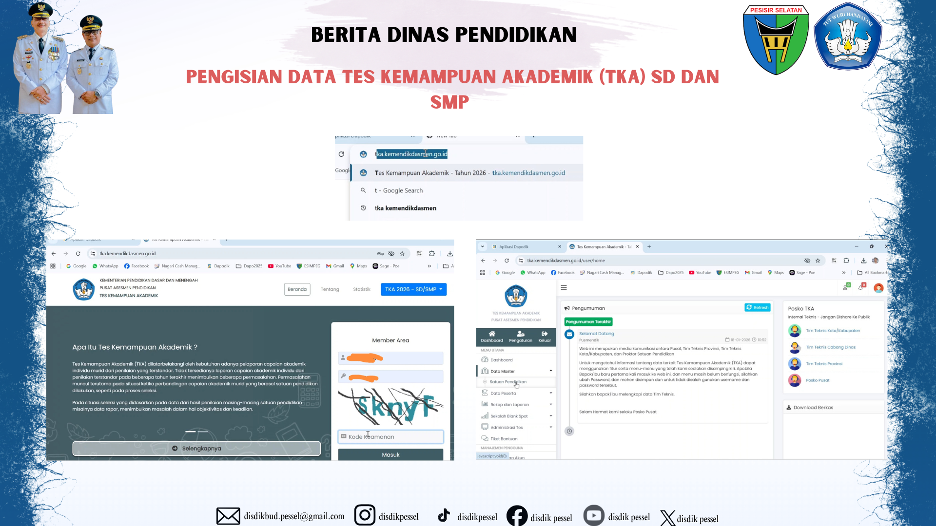 Dinas Pendidikan Pesisir Selatan Berikan Penjelasan Teknis Pengisian Data Tes Kemampuan Akademik