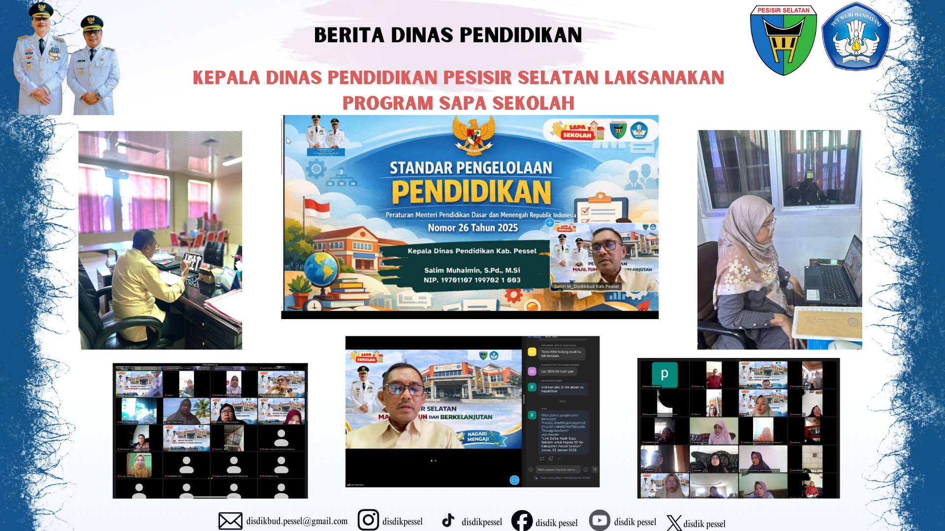 Kepala Dinas Pendidikan Pesisir Selatan Laksanakan Program SAPA SEKOLAH