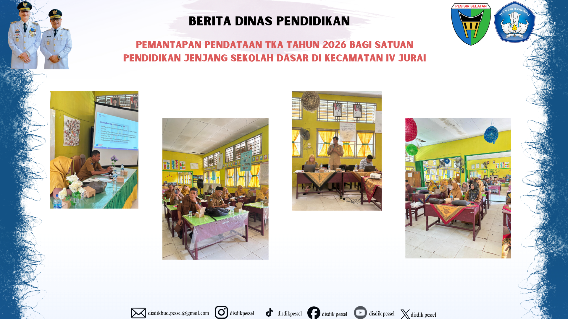 Dinas Pendidikan Pesisir Selatan Mengadakan Sosialisasi (TKA) SD/MI Tahun 2026 di IV Jurai