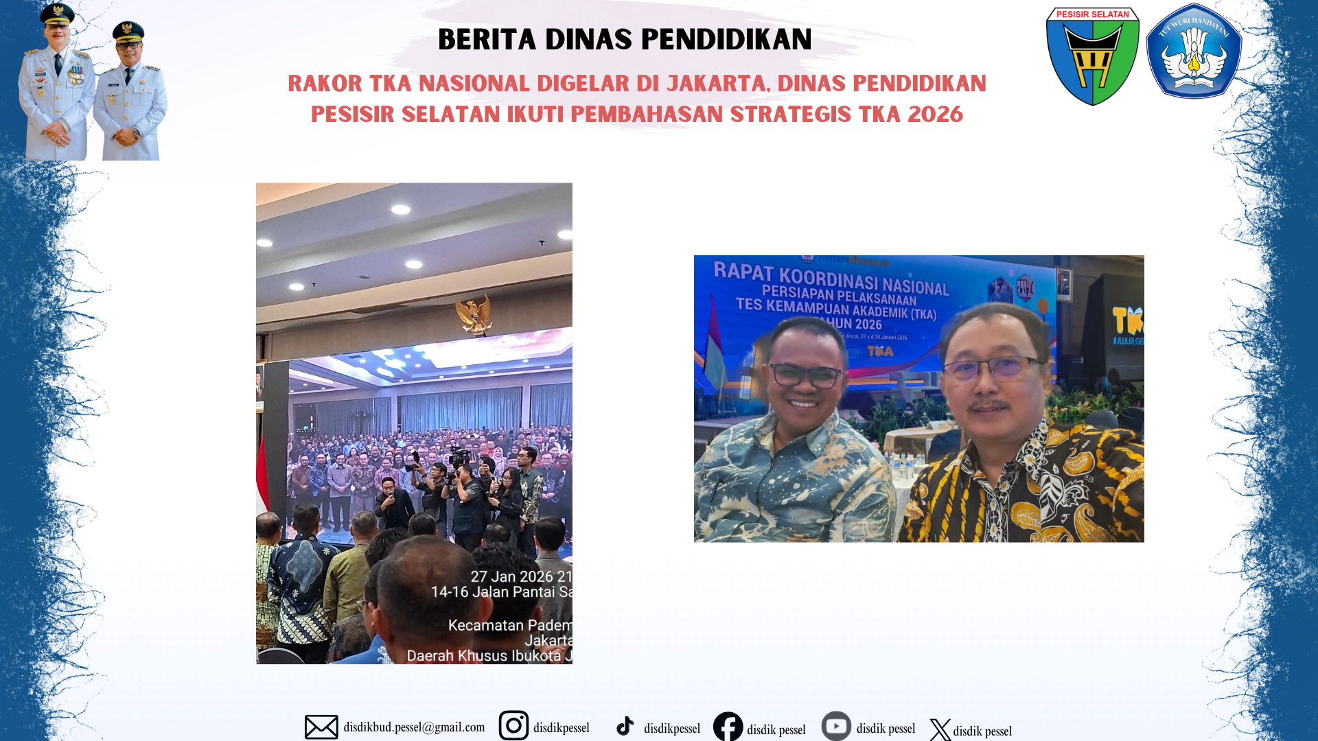 Dinas Pendidikan Kab. Pesisir Selatan Ikuti Rakor TKA Nasional Digelar di Jakarta