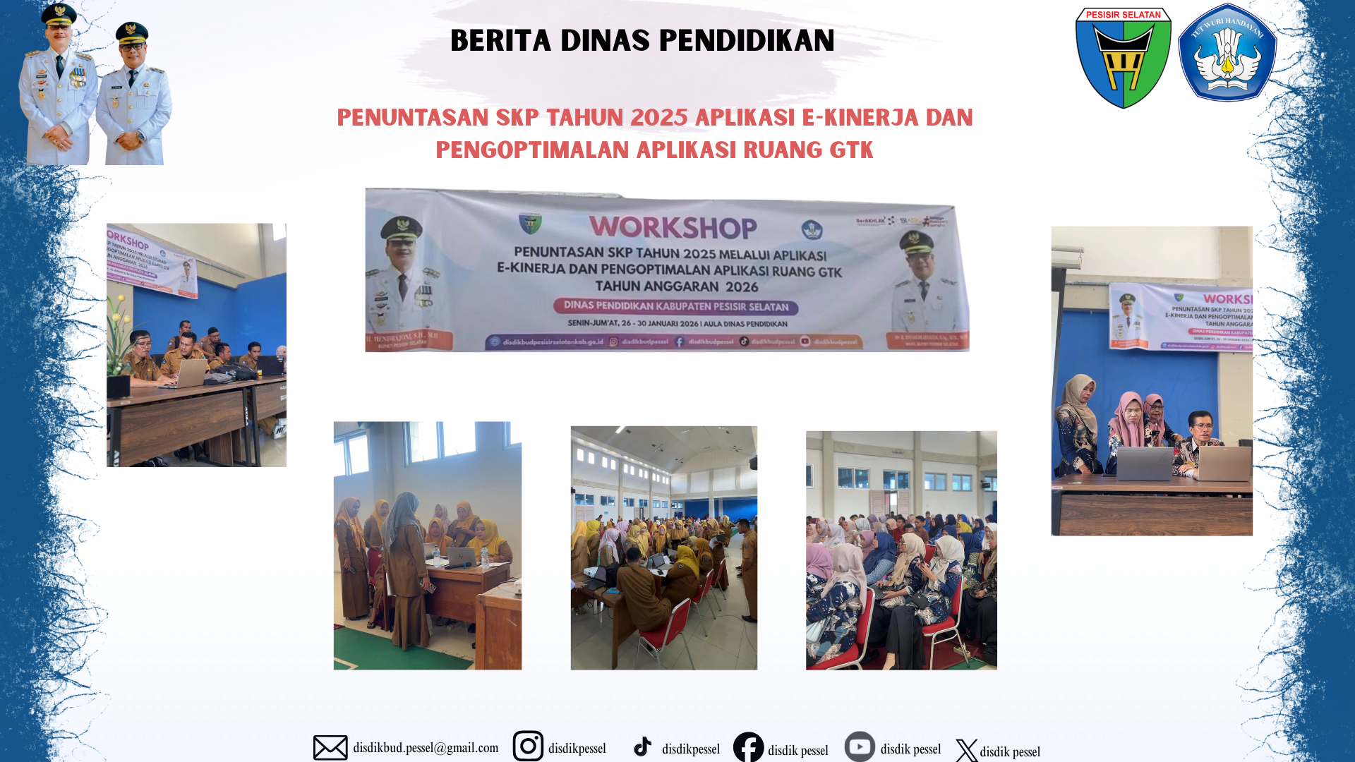 Dinas Pendidikan Pessel Gelar Workshop Penuntasan SKP Th 2025 melalui Aplikasi E-Kinerja & Ruang GTK