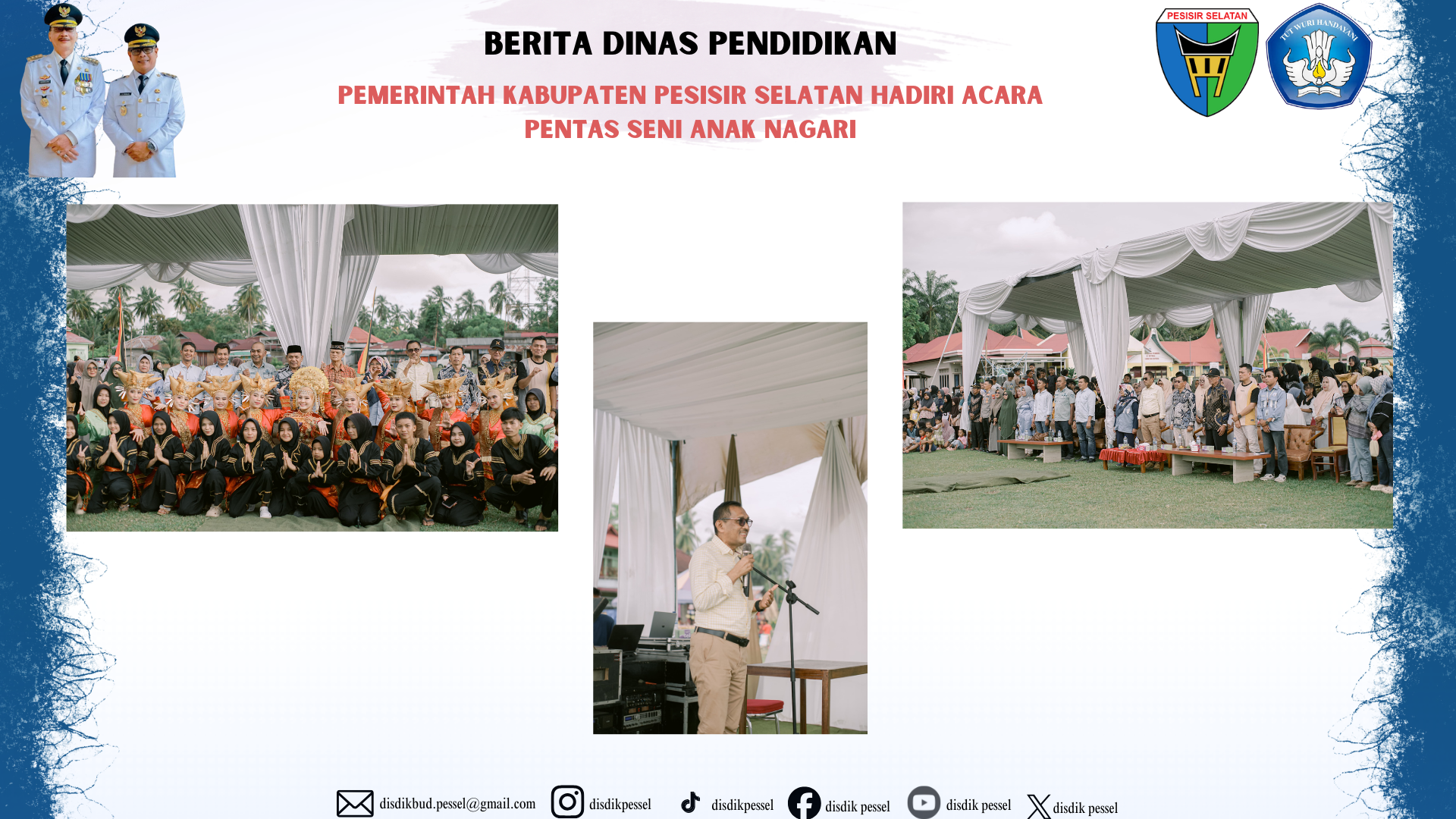 Pemerintah Kabupaten Pesisir Selatan Hadiri Acara Pentas Seni Anak Nagari