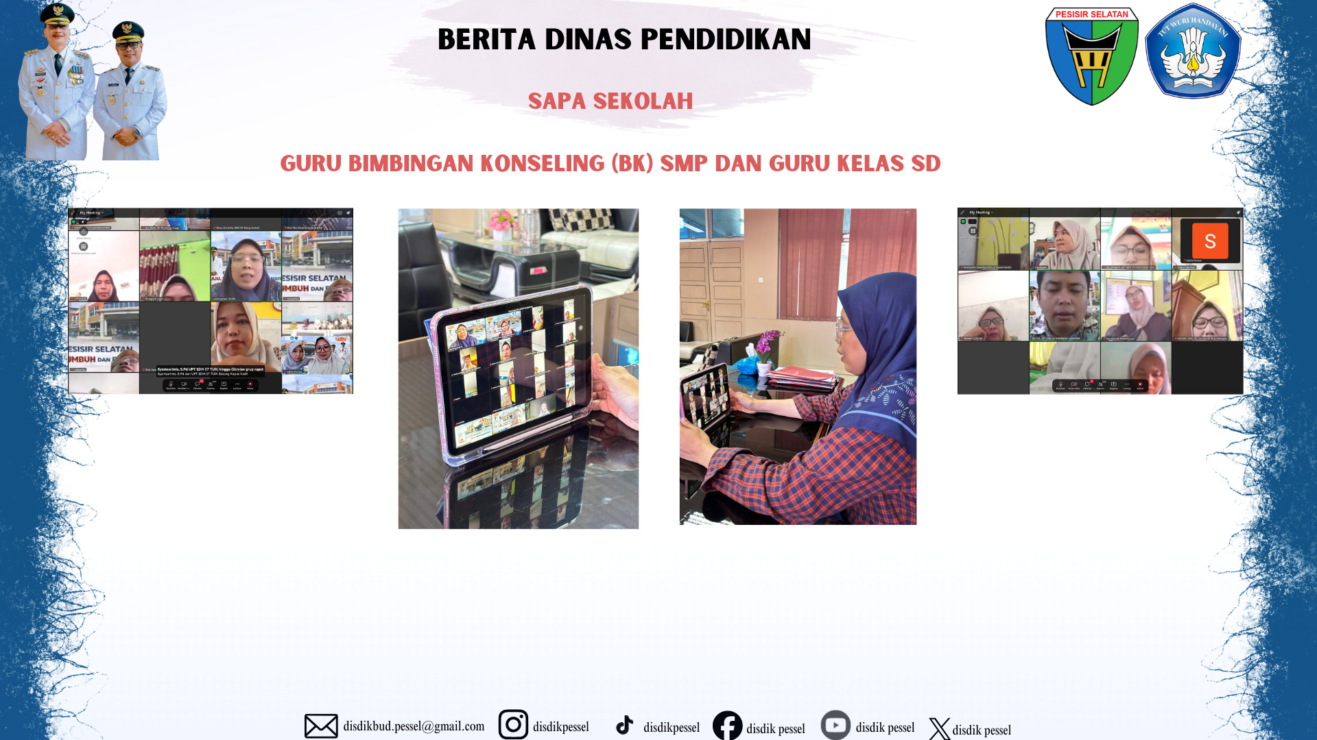 Kepala Dinas Pendidikan Kab Pesisir Selatan Gelar Sapa Sekolah Bersama Guru BK SMP dan Guru Kelas SD