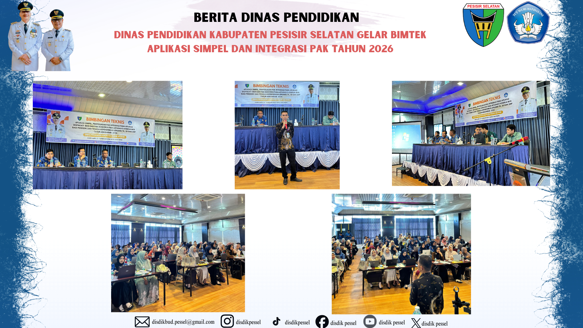Dinas Pendidikan Kabupaten Pesisir Selatan Gelar Bimtek Aplikasi SIMPEL dan Integrasi PAK Tahun 2026