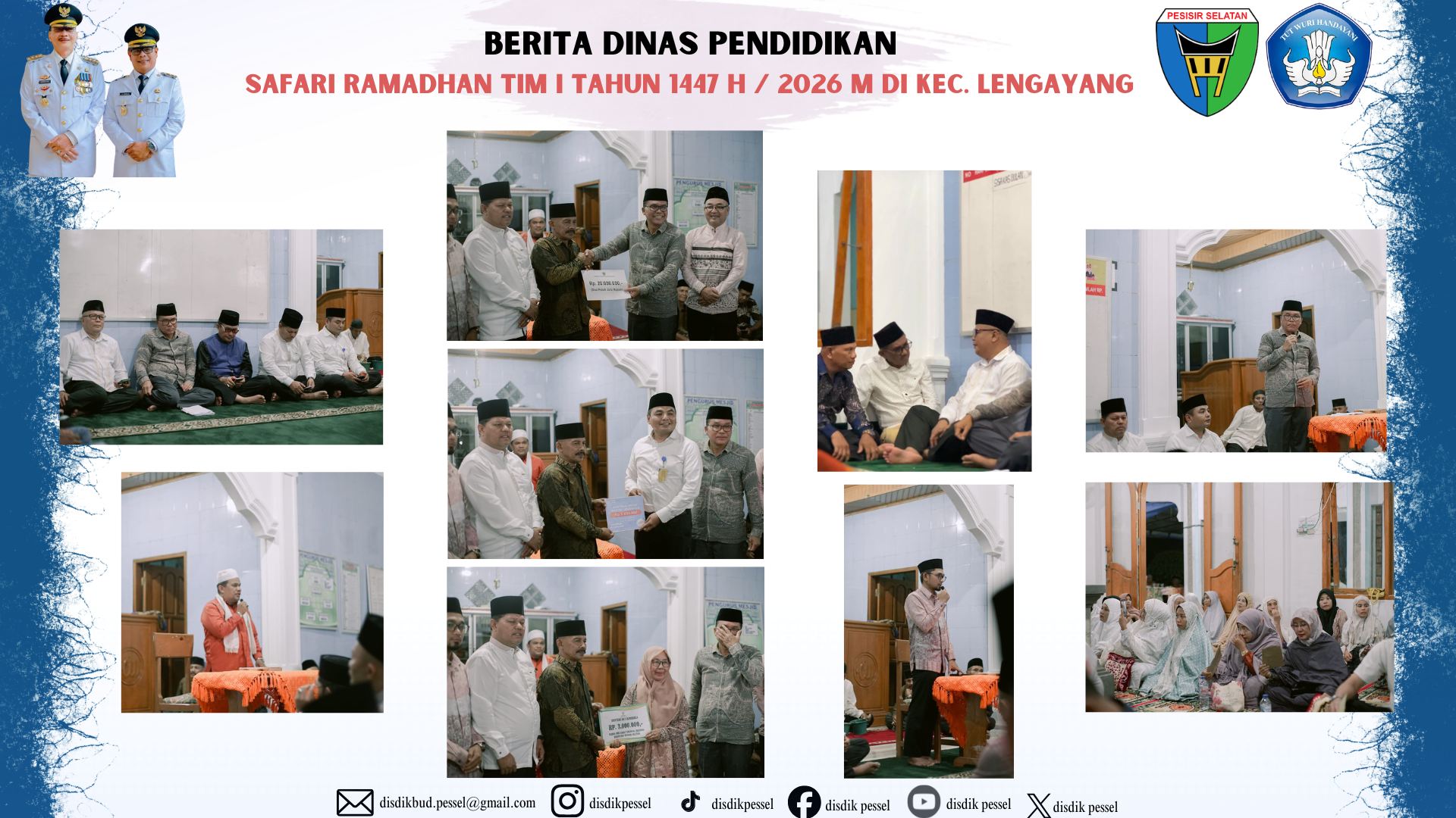 Kepala Dinas Pendidikan Hadiri Safari Ramadhan 1447 H di Masjid Nurul Iman Kambang Barat