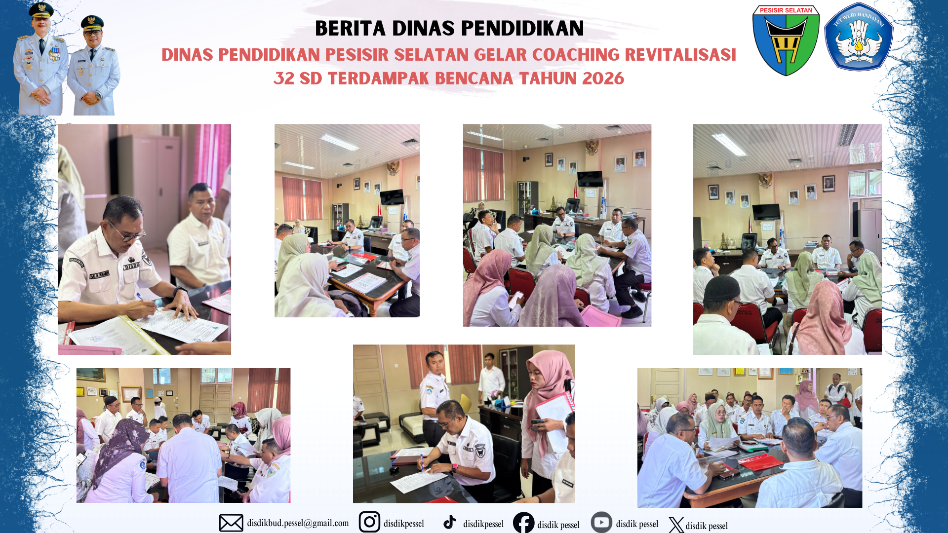 Dinas Pendidikan Pesisir Selatan Gelar Coaching Revitalisasi/Rehabilitasi Sekolah Terdampak Bencana