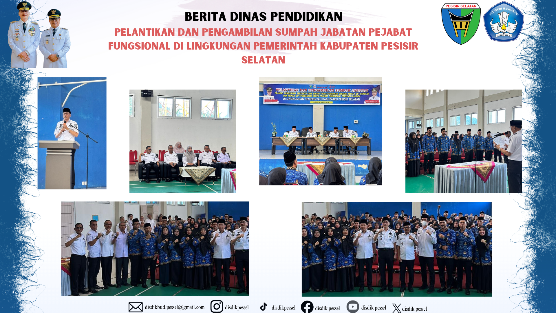 Bupati Lantik Pejabat Fungsional Pemkab Pesisir Selatan