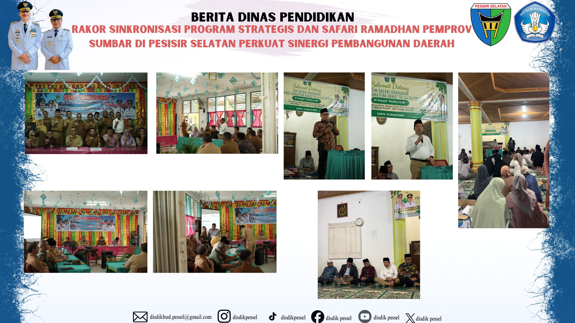 Kadisdik Hadiri Rakor Sinkronisasi Program Strategis & Safari Ramadhan Pemprov Sumbar di Pessel