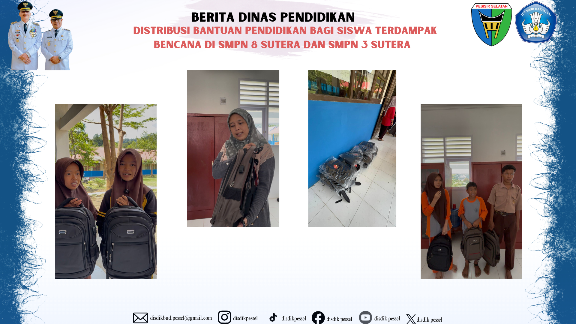 Distribusi Bantuan Pendidikan bagi Siswa Terdampak Bencana di Kecamatan Sutera